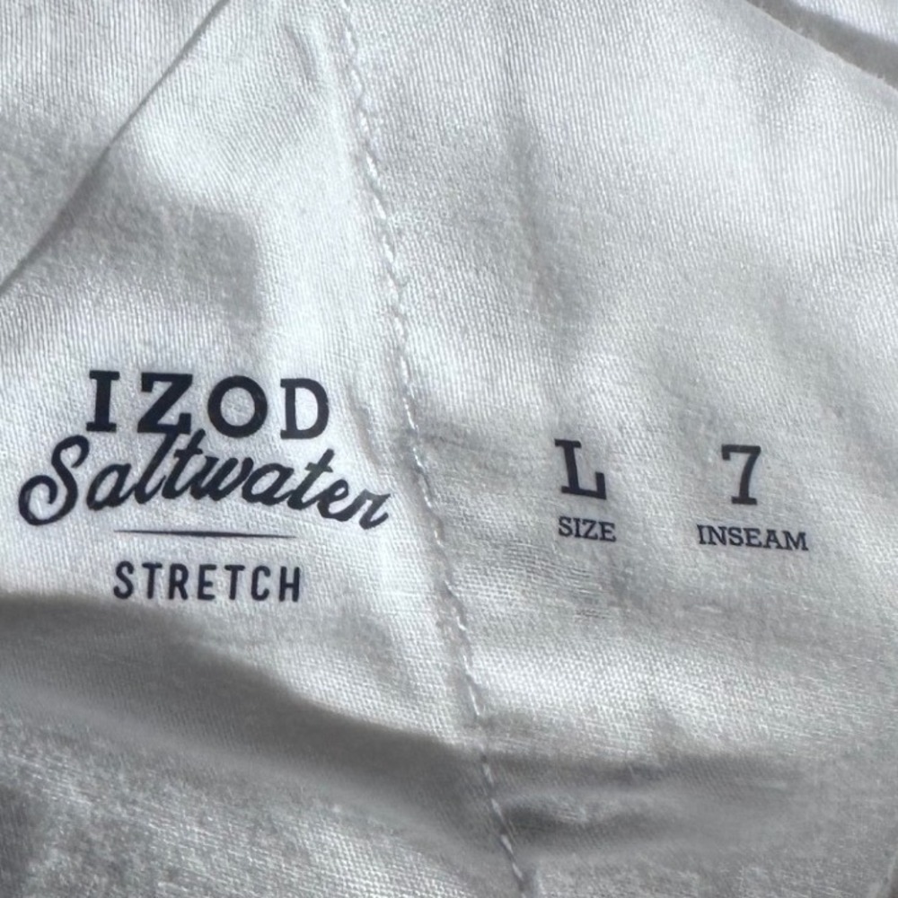 IZOD Saltwater Stretch Mens Sailboat Print Board Shorts Nautical Size L 7 Inseam - Picture 3 of 7